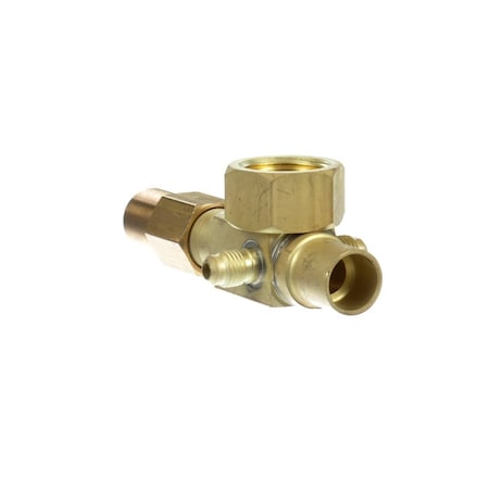 Vogt Ice Valve, Compressor Discharge, Rota-Lock, 1in x 14 Thread x 5/8in Sweat, Brass 12A4200R0402