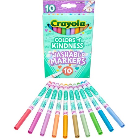 Crayola Colors of Kindness Fine Tip Markers, 10PK 587807