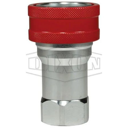 Dixon DQC H-BOP Blowout Preventer Safety Female Coupler, 3/4-14 Nominal, Female NPTF, 316 SSss Steel 6HF6-SS-BOP