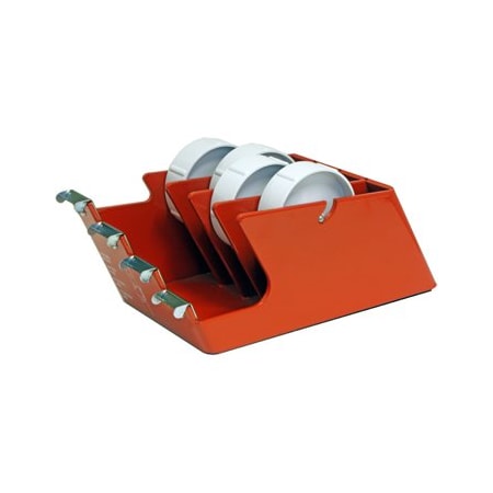 Wod Tape Industrial Grade Multi-Roller Steel Tabletop Tape Dispenser: Holds 4 Rolls Each up to 1 in. WOD TTD4HDT-1