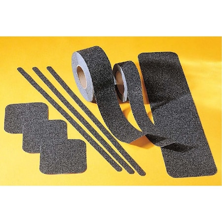 Nmc Anti Skid Heavy Duty Grit Tape Vinyl Proprietary Grit Size, Black, 6" W x 60 ft. L AGHD660