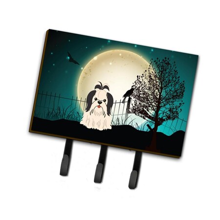 Carolines Treasures Halloween Scary Shih Tzu Black and White Leash or Key Holder BB2278TH68