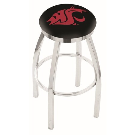 Holland Bar Stool Co 25" Chrome Washington State Swivel Bar Stool, Accent Ring L8C2C25WashSt
