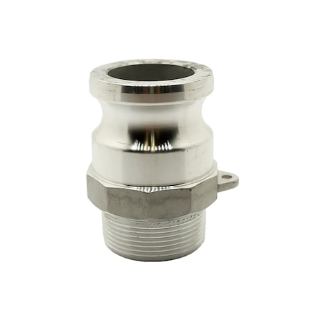 Firesafe 2-1/2" Male Camlock Coupler x 2-1/2" Male NPT Aluminum Fitting - Style F 8613027