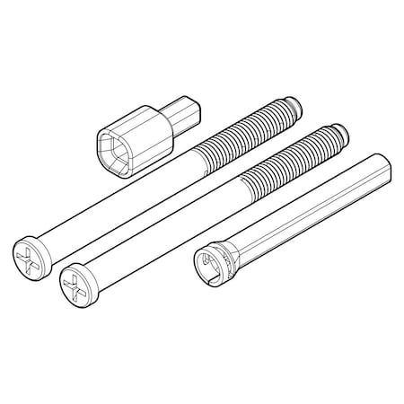 Kwikset Thick Door Screw Pack Iron Black 83022-003