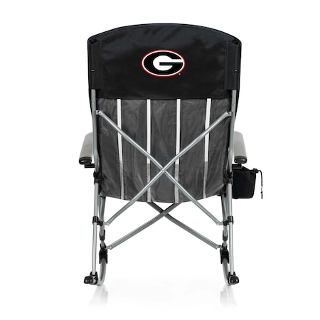 NCAA Georgia Bulldogs Outdoor Rocking Camp Chair - XL Heavy Duty Camping Chair