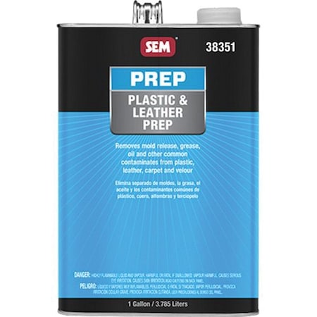 Sem Prep Plastic and Leather Prep, 1 gallon Can, Clear, Liquid, 744.9 g/L VOC 38351