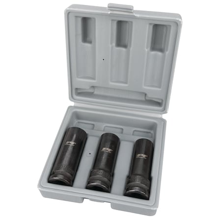 Performance Tool 3 pc. 1/2 Dr. Lug Nut Socket Set, Damaged Nut Removal, CrMo W87140