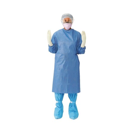 Medline Sterile Orbis Breathable Film Fully-Reinforced Surgical Gown with Set-in Sleeves, 24PK DYNJP2376P