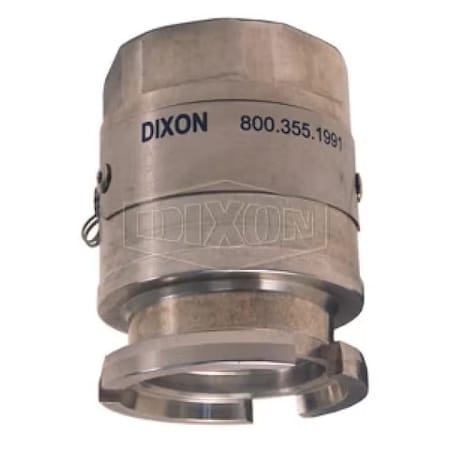 Dixon Mann-Tek by  Mann Tek Dry Disconnect Adapter Tank Unit with FKM FPM Seals, Adapter x FNPT End Styl DDA150AL
