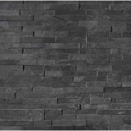 Msi Premium Black Splitface Ledger Corner 6 in. X 18 in. Natural Slate Wall Tile, 6PK ZOR-PNL-0136