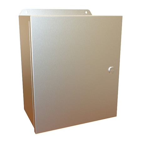 Hammond Latches Electrical Enclosure, 12 in H, 6 in D, 10 in W, 12, 13, 3R, 4, 4X, Stainless Steel EJ12106SS