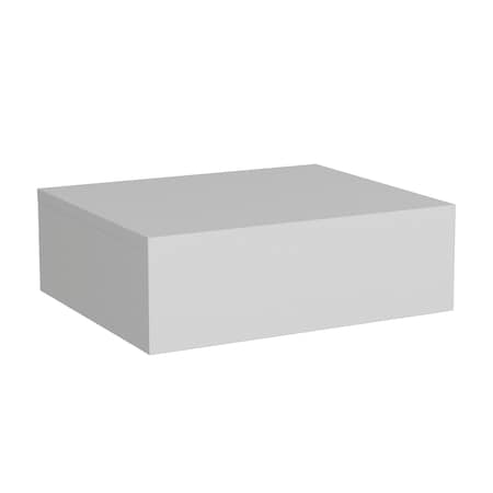 Homeroots 5" White Wood One Drawer Floating Nightstand 546182