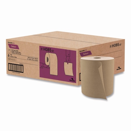 Cascades Pro Select Roll Paper Towels, 1-Ply, 7.9in x 800 ft, Natural, 6PK H085
