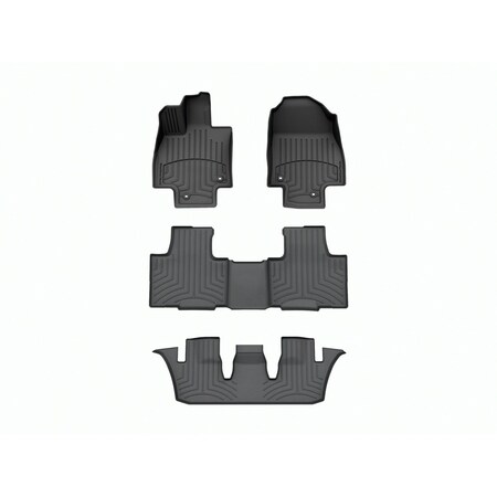 Weathertech Black, Front and Rear and Rear FloorLiner HP 441827-1-4-3IM