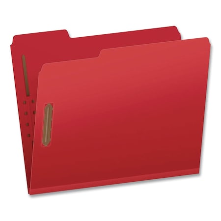 Pendaflex Colored Top Tab Fastener Folder, 1/3-Cut Tab: Assorted, Exp 2", 2 Fastener, Letter, Bright Red, 25PK 15936GW