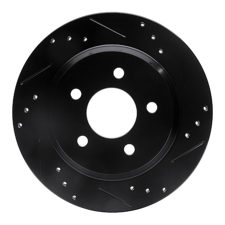 Dynamic Friction Co DFC Brake Rotor - Drilled and Slotted - Black 633-54037R