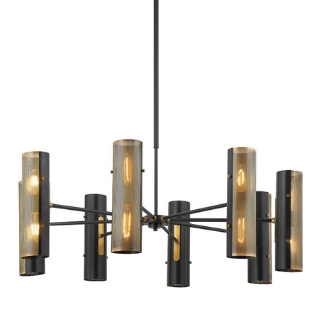 Troy Lighting Mikka 16 Light Chandelier 42 In. Patina Brass F5642-PBR/SBK