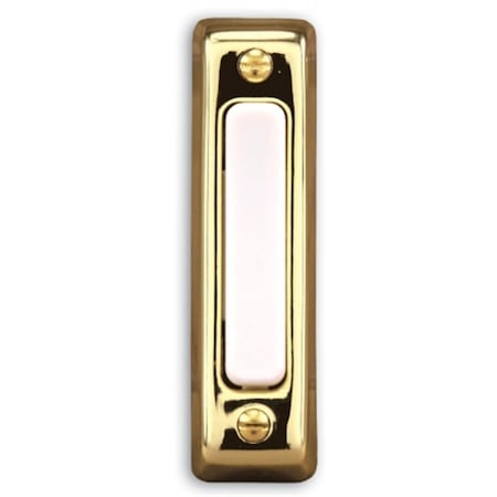 Defenseguard 1 x 6 x 2.75 Wired Doorbell - Brass DE906023