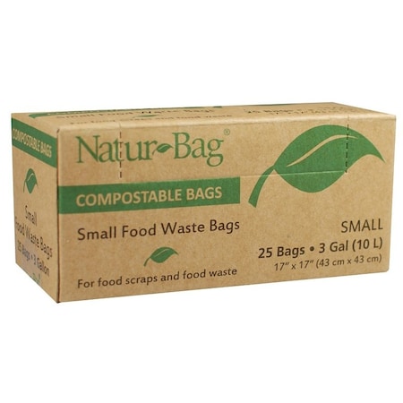 Natur-Bag Natur-Tec Trash Bag, 3 Gal Capacity NT1075-RTL-00004