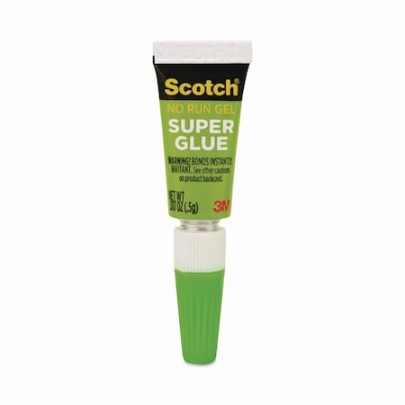 Scotch Single Use Super Glue No-Run Gel, 0.02 oz, Dries Clear, 4PK AD119
