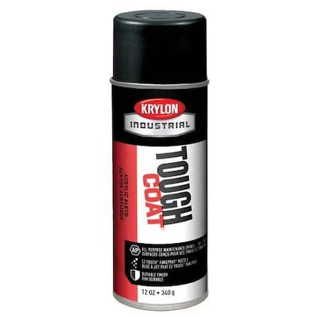 Krylon Industrial Tough Coat Acrylic Enamel Max Flat Black A03727007
