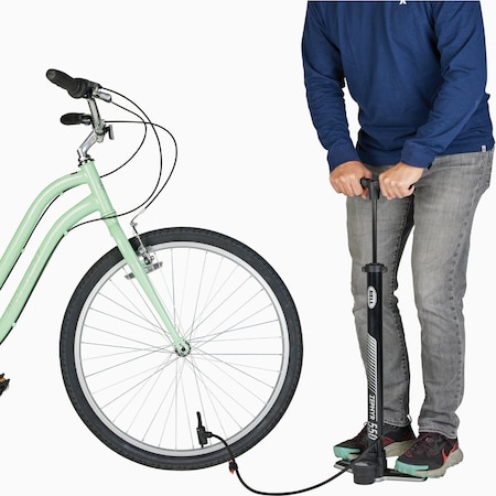 Bell Sports Zephyr 550 Schrader/Presta Valve 100 PSI Bicycle Floor Pump with Gauge 7162692