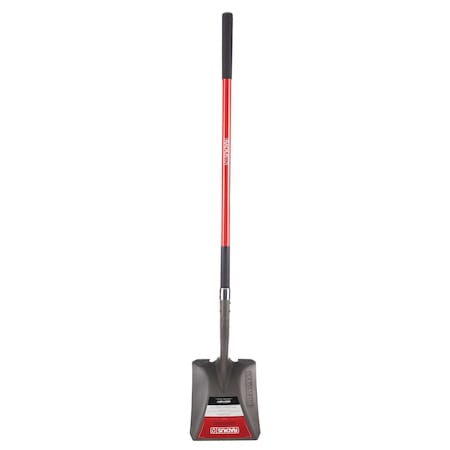 Radius Garden Premium Long Handle Square-Point Shovel, Steel Shaft TS004
