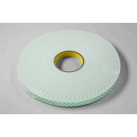 3M Double-Sided Foam Tape, 3/4 in W, 5 yd L, 1/16 in, Polyurethane Foam, Double-Sided, 12 PK 4026