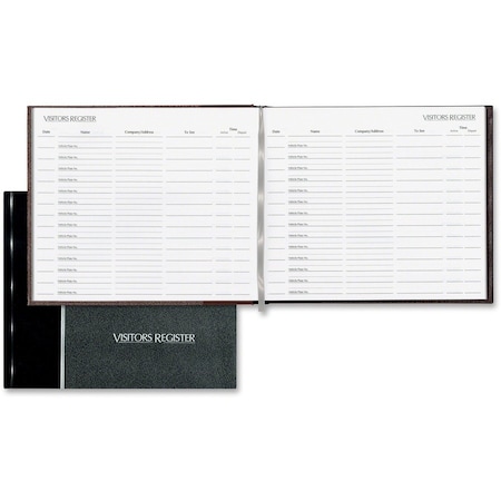 National Visitors Register Book, 9 7/8 in L, Black 57802