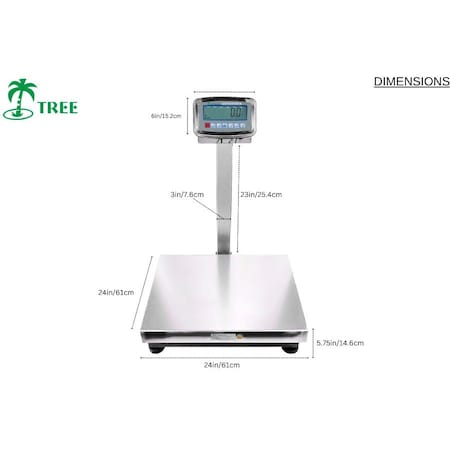 Bubblefast Bench & Drum Scales FB w24x24 - 500lb x 0.1lb FB-w2424