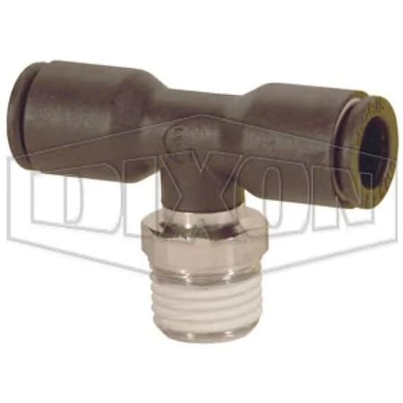 Dixon Legris by  Push-In Branch Tee, 1/8 in x 8 mm Nominal, Male BSPT x Tube, 290 psi Pressure, Nylon, Dom 31080810