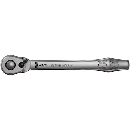 Wera 8004 A Zyklop Metal Ratchet with switch lever and 1/4 in drive, 1/4 in x 141 mm 5004004001