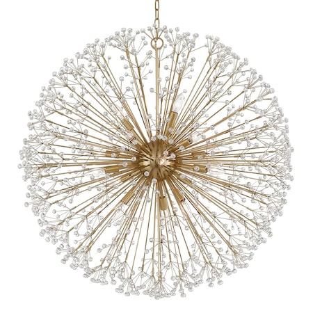 Hudson Valley Lighting Dunkirk 16 Light Chandelier 40 In. Aged Brass 6039-AGB