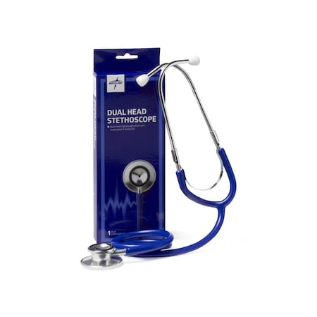 Medline Dual-Head Stethoscope, Blue MDS926203