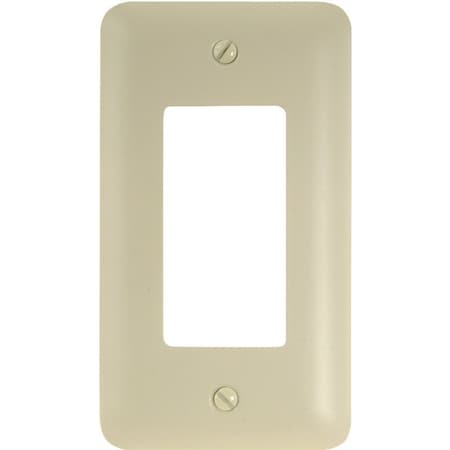 Amerelle Wallplate, 5 in L, 2-13/16 in W, 1 -Gang, Steel, Light Almond 935RAL
