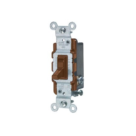 Leviton Toggle Switch, 15 Amp, 120 Volt, Brown 1453-2