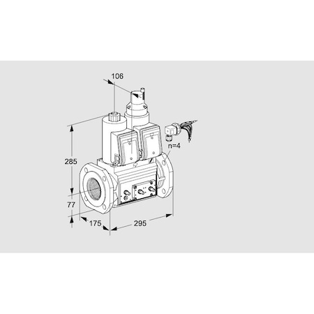 Honeywell Kromschroder Solenoid Valve for Gas, Auto Shut-Off, 500 mbar, IP65, VCS Series KS88207173