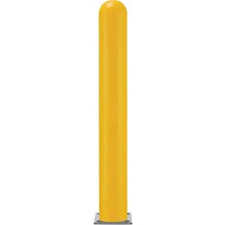 Global 6 in. HDPE Dome Top Smooth Bollard Post Sleeve, Yellow BOL6YL