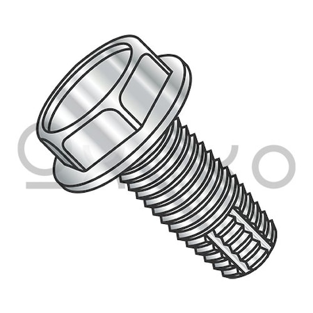 Oxoxo 10-24X3/4 Unslotted Indented Hex Washer Thread Cutting Screw Type F Fully Thread 18-8 Stai, 3000PK 459597
