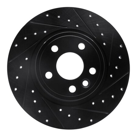Dynamic Friction Co DFC Brake Rotor - Drilled and Slotted - Black 633-11027R