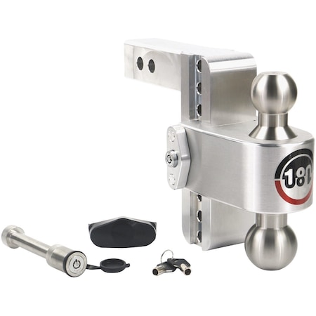 Weigh Safe 180-Hitch Class V Adjustable Aluminum Hitch Ball Mount LTB6-2-KA
