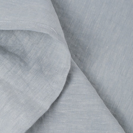 Homeroots Blue Linen Twin Flat Sheet 520750