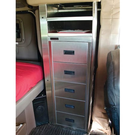 Replacement For Peterbilt 389 Glider Year 2022 5 Drawer Storage Solution 14 X 38 X 18.5 In