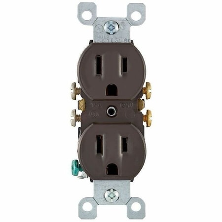Leviton Residential Grade Duplex Receptacle, 15 Amp, 125 Volt, Brown 5320-4