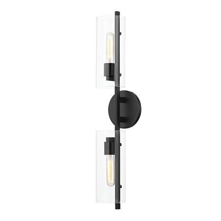 Mitzi Ariel 2 Light Wall Sconce 11 In. Soft Black H326102-SBK