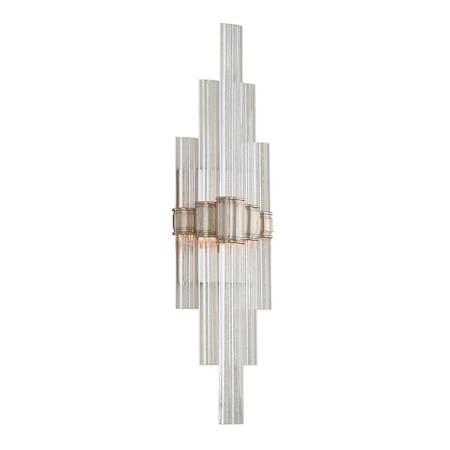 Corbett Lighting Viola 2 Light Wall Sconce 27.5 In. Warm Silver Leaf 236-12-WSL