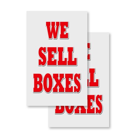 Signmission We Sell Boxes, Vinyl Decals Only 24 Inch x 36 Inch, Vinyl Decal, 2PK DSB-2436-2PACK-We Sell Boxes