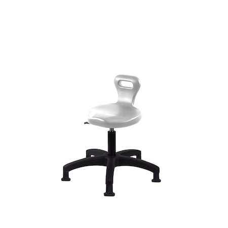 Blue Ridge Ergonomics Polyurethane Serpent Stool - Desk Height with Stationary Glides in Gray Polyurethane PSPDHSL-RG-RG-GRY