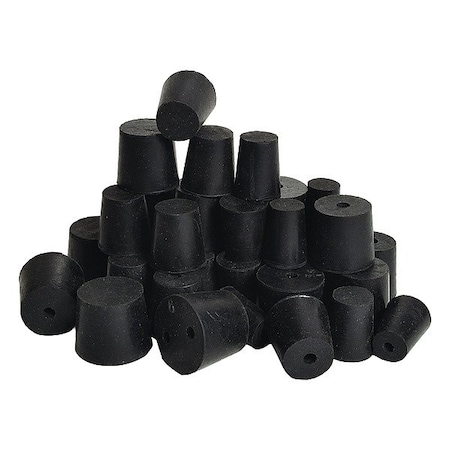 United Scientific Supplies Inc Stopper, 25 mm H, Rubber, Black RST11-H2
